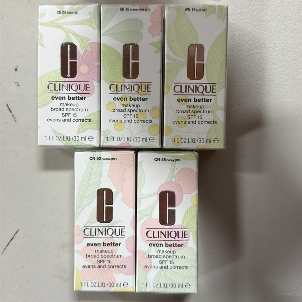 New Clinique Even Better Spf15 foundation evens and corrects
